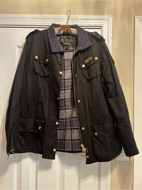 Barbour Women’s Black Waxed Field Jacket US size 14